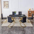Large Modern Minimalist Rectangular Glass Dining Table 0.39