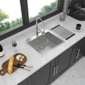 28X22X10 Inch Kitchen Sink Drop In 16 Gauge Stainless Steel 28