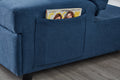 Living Room Bed Room Furniture With Blue Linen Fabric Recliner Chair Bed Blue Foam Fabric