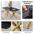 Large Modern Minimalist Rectangular Glass Dining Table 0.39
