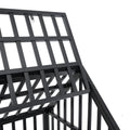 Heavy Duty Dog Cage Pet Crate With Roof & Window On Roof Black Carbon Steel