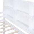 Twin Size House Loft Bed With Multiple Storage Shelves, White Box Spring Not Required White Wood Solid Wood Mdf