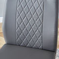 Modern Dining Chairs With Faux Leather Padded Seat Dining Living Room Chairs Upholstered Chair With Metal Legs Design For Kitchen, Living, Bedroom, Dining Room Side Chairs Set Of 6 Grey Pu C 001 Grey Foam Pu