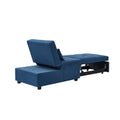 Living Room Bed Room Furniture With Blue Linen Fabric Recliner Chair Bed Blue Foam Fabric