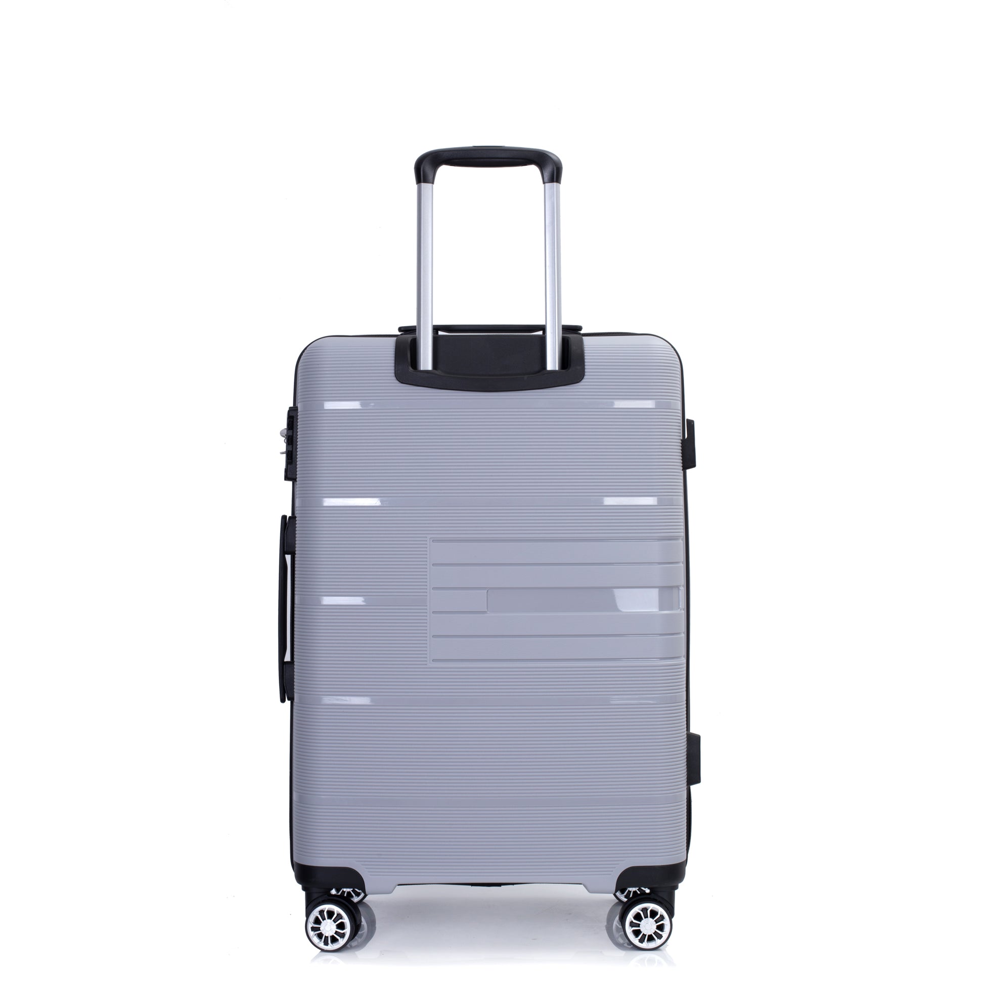 Hardshell Suitcase Double Spinner Wheels Pp Luggage Sets Lightweight Durable Suitcase With Tsa Lock,3 Piece Set 20 24 28 Silver Silver Polypropylene