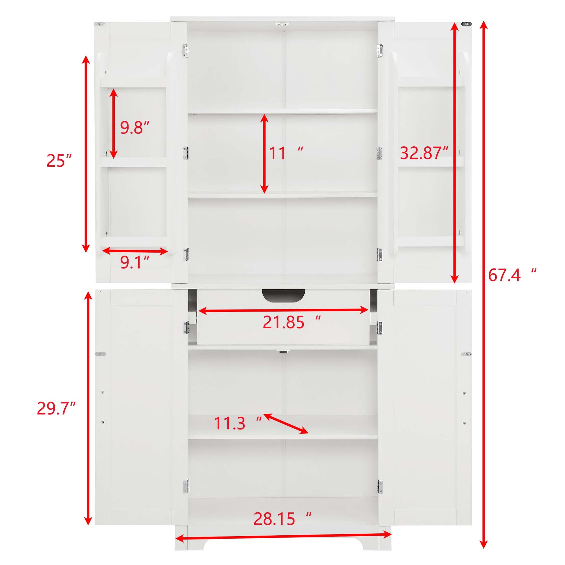 Bathroom Cabinets, Storage Cabinets, Cupboards, Storage Cabinets With Doors, Display Cabinets With Open Shelves, Freestanding Living Room Floor Cabinets, Home Office White Mdf