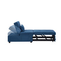 Living Room Bed Room Furniture With Blue Linen Fabric Recliner Chair Bed Blue Foam Fabric