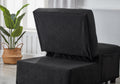 Living Room Bed Room Furniture With Black Linen Fabric Recliner Chair Bed Black Foam Fabric