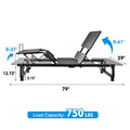 Adjustable Bed Base Frame Queen Bed Frame With Head And Foot Incline Wireless Remote Zero Gravity Quiet Motor Black Queen Queen Antique Black Bedroom Adjustable Bedbase Steel