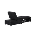 Living Room Bed Room Furniture With Black Linen Fabric Recliner Chair Bed Black Foam Fabric