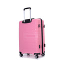 Hardshell Suitcase Double Spinner Wheels Pp Luggage Sets Lightweight Durable Suitcase With Tsa Lock,3 Piece Set 20 24 28 Pink Pink Polypropylene