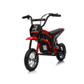 24V14Ah Kids Ride On 24V Electric Toy Motocross Motorcycle Dirt Bike Xxl Large,Speeds Up To 14.29Mph,Dual Suspension, Hand Operated Dual Brakes, Twist Grip Throttle, Authentic Motocross Bike Geometry Red Polypropylene