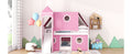 Twin Size Loft Bed With Slide Pink Tent And Tower Pink Twin Pink Solid Wood Mdf