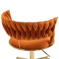 Coolmore Home Office Desk Chair, Vanity Chair, Modern Adjustable Home Computer Executive Chair Swivel Task Chair For Small Space, Living Room, Make Up, Studying Orange Polyester