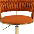 Coolmore Home Office Desk Chair, Vanity Chair, Modern Adjustable Home Computer Executive Chair Swivel Task Chair For Small Space, Living Room, Make Up, Studying Orange Polyester