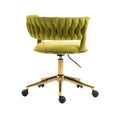 Coolmore Home Office Desk Chair, Vanity Chair, Modern Adjustable Home Computer Executive Chair Swivel Task Chair For Small Space, Living Room, Make Up, Studying Olive Polyester