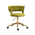 Coolmore Home Office Desk Chair, Vanity Chair, Modern Adjustable Home Computer Executive Chair Swivel Task Chair For Small Space, Living Room, Make Up, Studying Olive Polyester