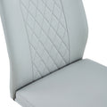 Equipped With Faux Leather Cushioned Seats Living Room Chairs With Metal Legs, Suitable For Kitchen, Living Room, Bedroom, And Dining Room Side Chairs, Set Of 4 Light Gray Pu Leather C 001 Light Grey Pu Leather