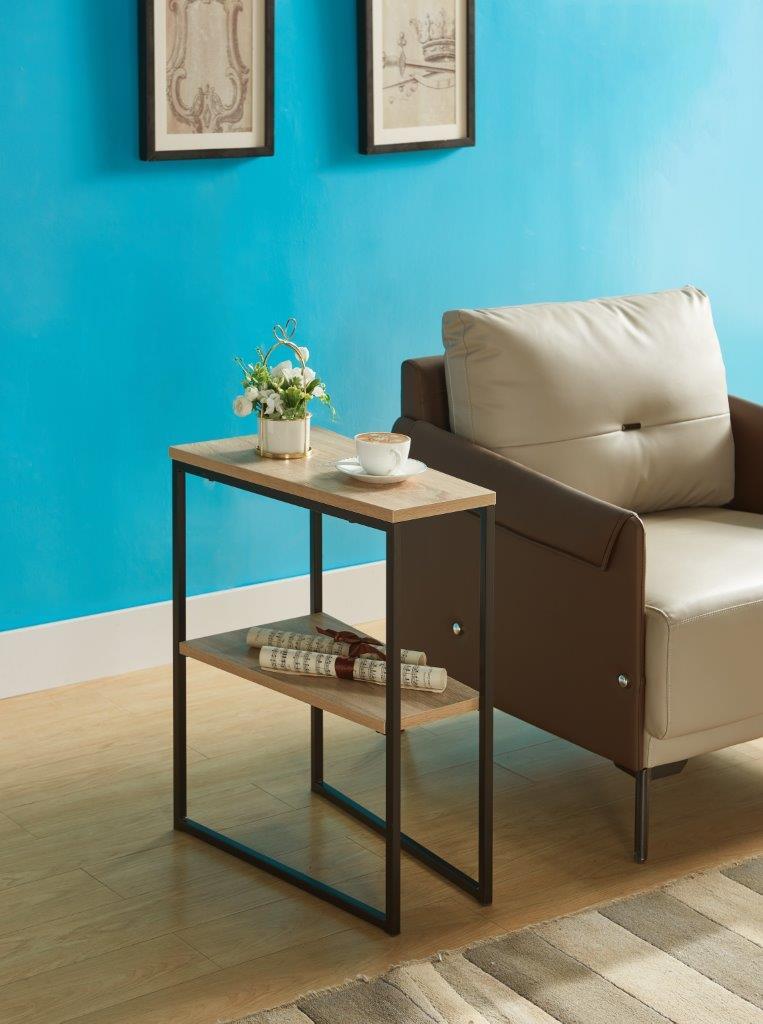 Id Usa 223154 Weathered White & Black Beige Black Particle Board