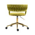 Coolmore Home Office Desk Chair, Vanity Chair, Modern Adjustable Home Computer Executive Chair Swivel Task Chair For Small Space, Living Room, Make Up, Studying Olive Polyester