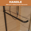 44In. 48 In. X 72 In. Traditional Sliding Shower Door In Matte Black With Clear Glass Matte Black Aluminum