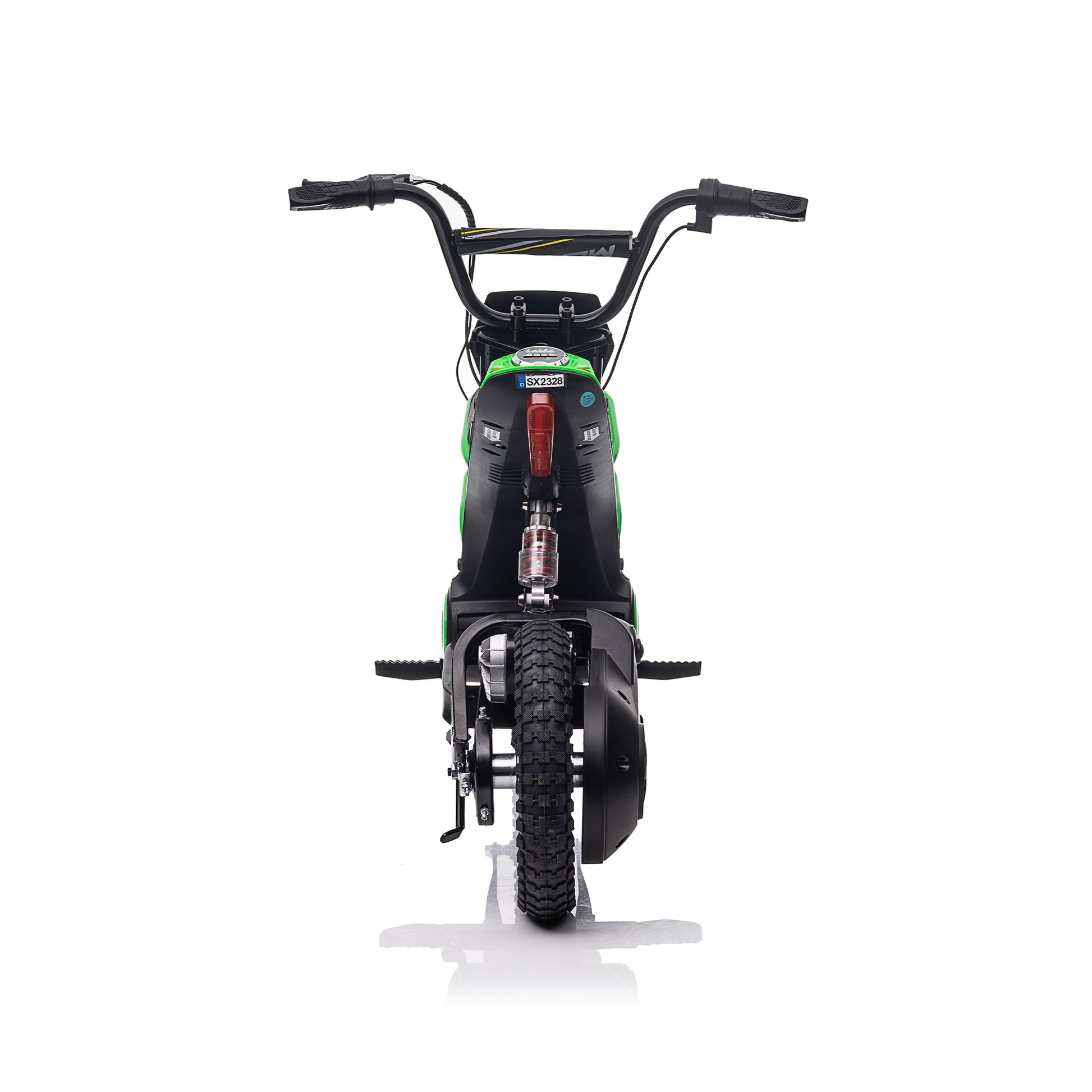 24V14Ah Kids Ride On 24V Electric Toy Motocross Motorcycle Dirt Bike Xxl Large,Speeds Up To 14.29Mph,Dual Suspension, Hand Operated Dual Brakes, Twist Grip Throttle, Authentic Motocross Bike Geometry Green Polypropylene