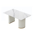 Dining Table Panel White Marble