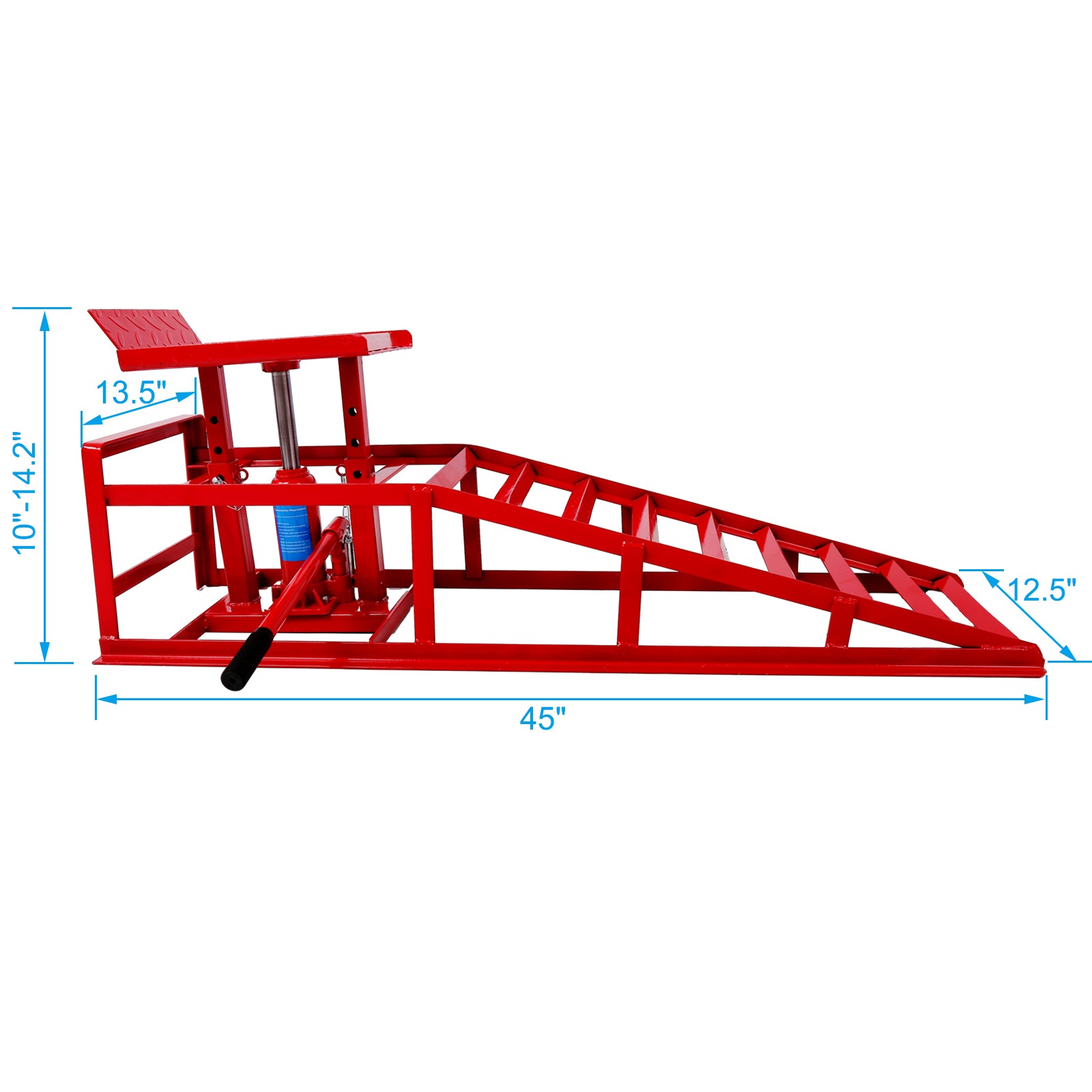 Auto Car Truck Service Ramps Lifts, Garage Car Lift Hydraulic Ramps Black 5 Ton,Automotive Hydraulic Lift Repair Frame Lift 2 Pack Red Red Steel