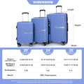 Hardshell Suitcase Double Spinner Wheels Pp Luggage Sets Lightweight Durable Suitcase With Tsa Lock,3 Piece Set 20 24 28 Purplish Blue Purplish Blue Polypropylene