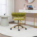 Coolmore Home Office Desk Chair, Vanity Chair, Modern Adjustable Home Computer Executive Chair Swivel Task Chair For Small Space, Living Room, Make Up, Studying Olive Polyester