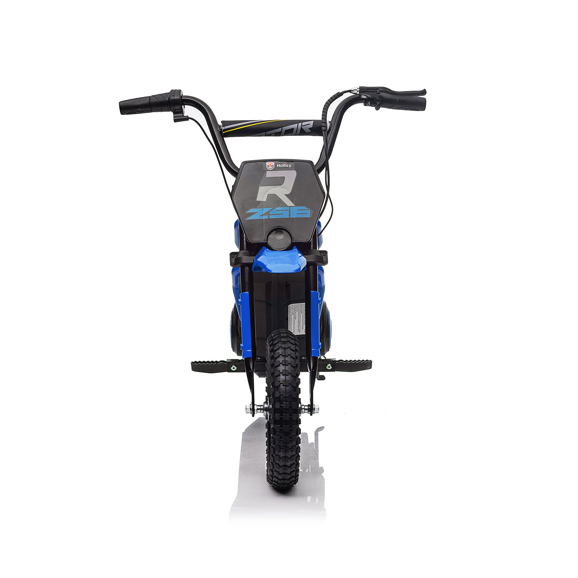 24V14Ah Kids Ride On 24V Electric Toy Motocross Motorcycle Dirt Bike Xxl Large,Speeds Up To 14.29Mph,Dual Suspension, Hand Operated Dual Brakes, Twist Grip Throttle, Authentic Motocross Bike Geometry Blue Polypropylene