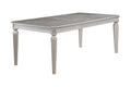 Modern Glam 1Pc Dining Table Silver Gray Finish 18