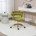 Coolmore Home Office Desk Chair, Vanity Chair, Modern Adjustable Home Computer Executive Chair Swivel Task Chair For Small Space, Living Room, Make Up, Studying Olive Polyester