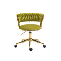 Coolmore Home Office Desk Chair, Vanity Chair, Modern Adjustable Home Computer Executive Chair Swivel Task Chair For Small Space, Living Room, Make Up, Studying Olive Polyester
