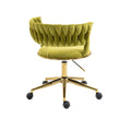 Coolmore Home Office Desk Chair, Vanity Chair, Modern Adjustable Home Computer Executive Chair Swivel Task Chair For Small Space, Living Room, Make Up, Studying Olive Polyester