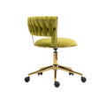 Coolmore Home Office Desk Chair, Vanity Chair, Modern Adjustable Home Computer Executive Chair Swivel Task Chair For Small Space, Living Room, Make Up, Studying Olive Polyester