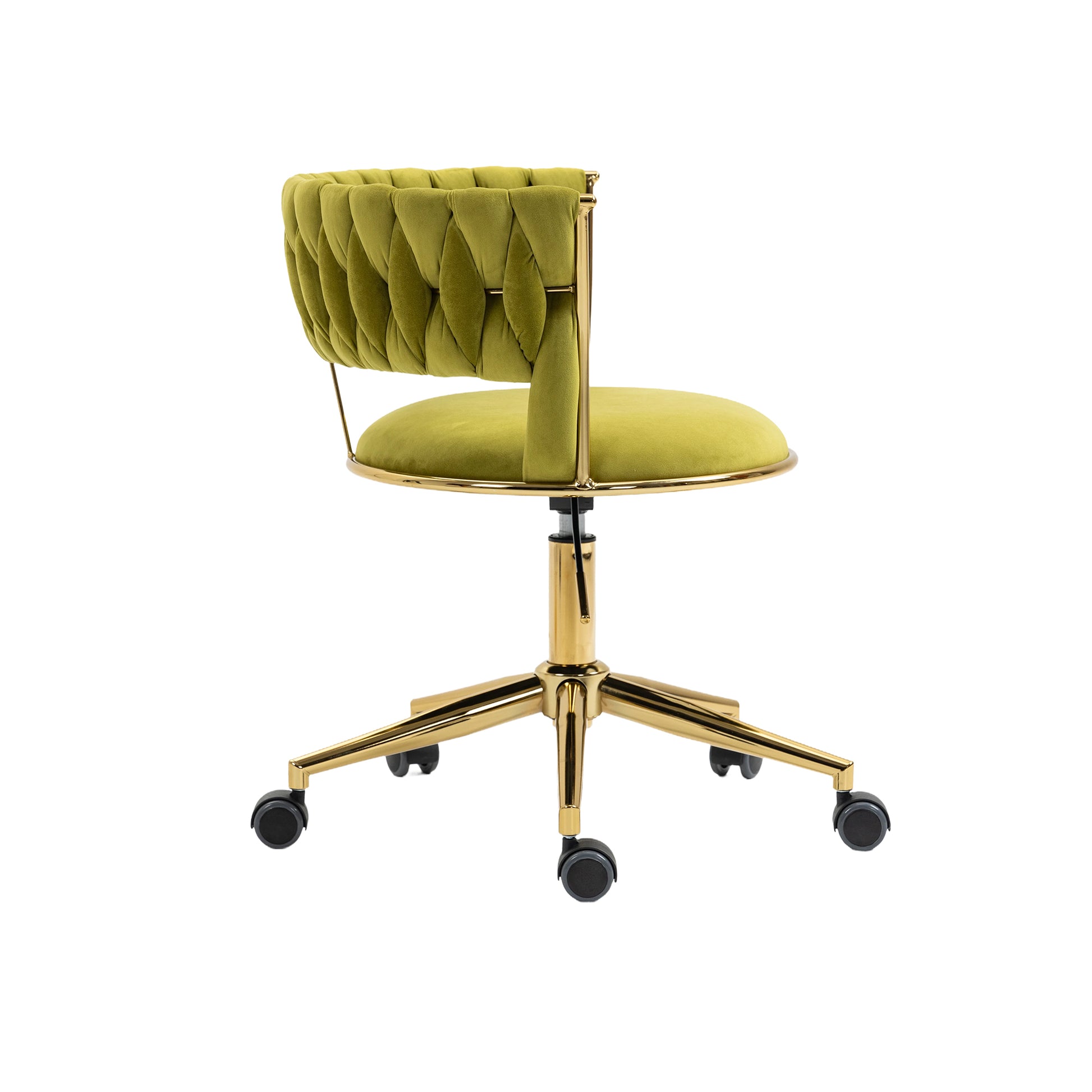 Coolmore Home Office Desk Chair, Vanity Chair, Modern Adjustable Home Computer Executive Chair Swivel Task Chair For Small Space, Living Room, Make Up, Studying Olive Polyester