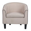 Jst Accent Chair With Ottoman, Modern Accent Arm Chair With Footrest, Suit For Living Room Bedroom Small Spaces Apartment Office Fabric Beige Beige Brown Carbon Fiber
