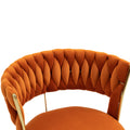 Coolmore Home Office Desk Chair, Vanity Chair, Modern Adjustable Home Computer Executive Chair Swivel Task Chair For Small Space, Living Room, Make Up, Studying Orange Polyester