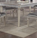 Modern Glam 1Pc Dining Table Silver Gray Finish 18