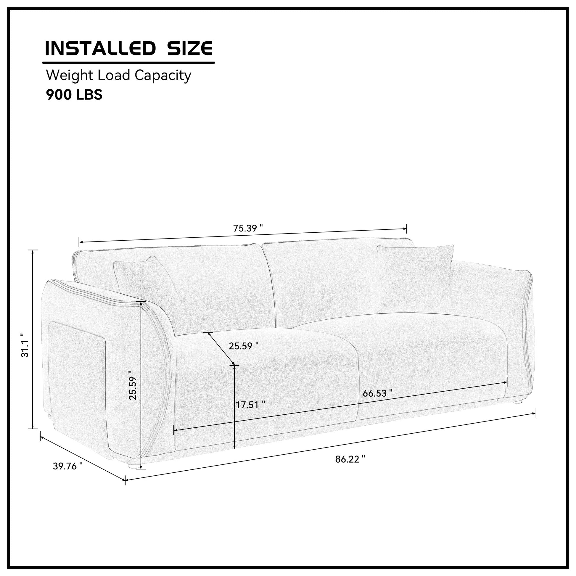 Beige Couch Upholstered Sofa, Modern Sofa For Living Room, Couch For Small Spaces. Beige Fabric