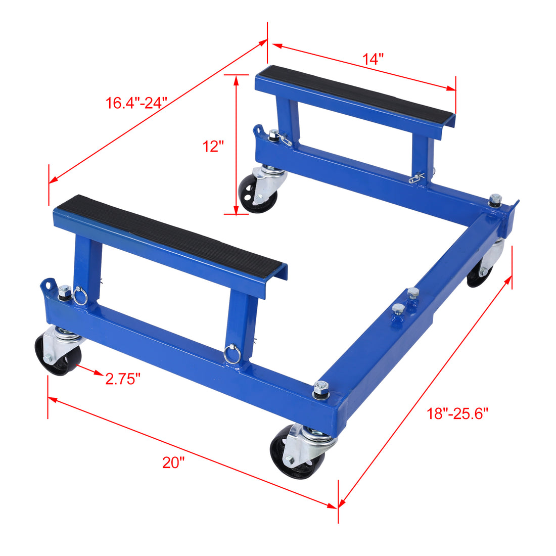 Atv Motorcycle Engine Cradle Dolly 1500Lbs ,Blue Blue Steel