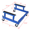 Atv Motorcycle Engine Cradle Dolly 1500Lbs ,Blue Blue Steel