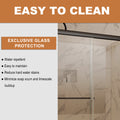 44In. 48 In. X 72 In. Traditional Sliding Shower Door In Matte Black With Clear Glass Matte Black Aluminum