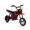 24V14Ah Kids Ride On 24V Electric Toy Motocross Motorcycle Dirt Bike Xxl Large,Speeds Up To 14.29Mph,Dual Suspension, Hand Operated Dual Brakes, Twist Grip Throttle, Authentic Motocross Bike Geometry Red Polypropylene