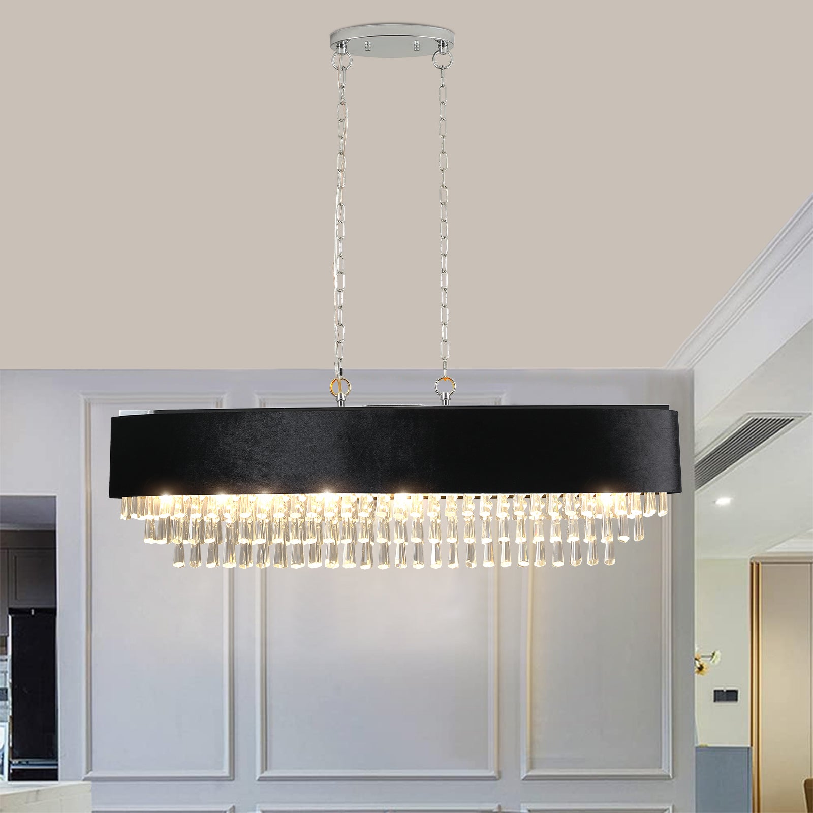 Modern Crystal Chandelier For Living Room Cristal Lamp Luxury Home Decor Light Fixture Transparent Modern Crystal