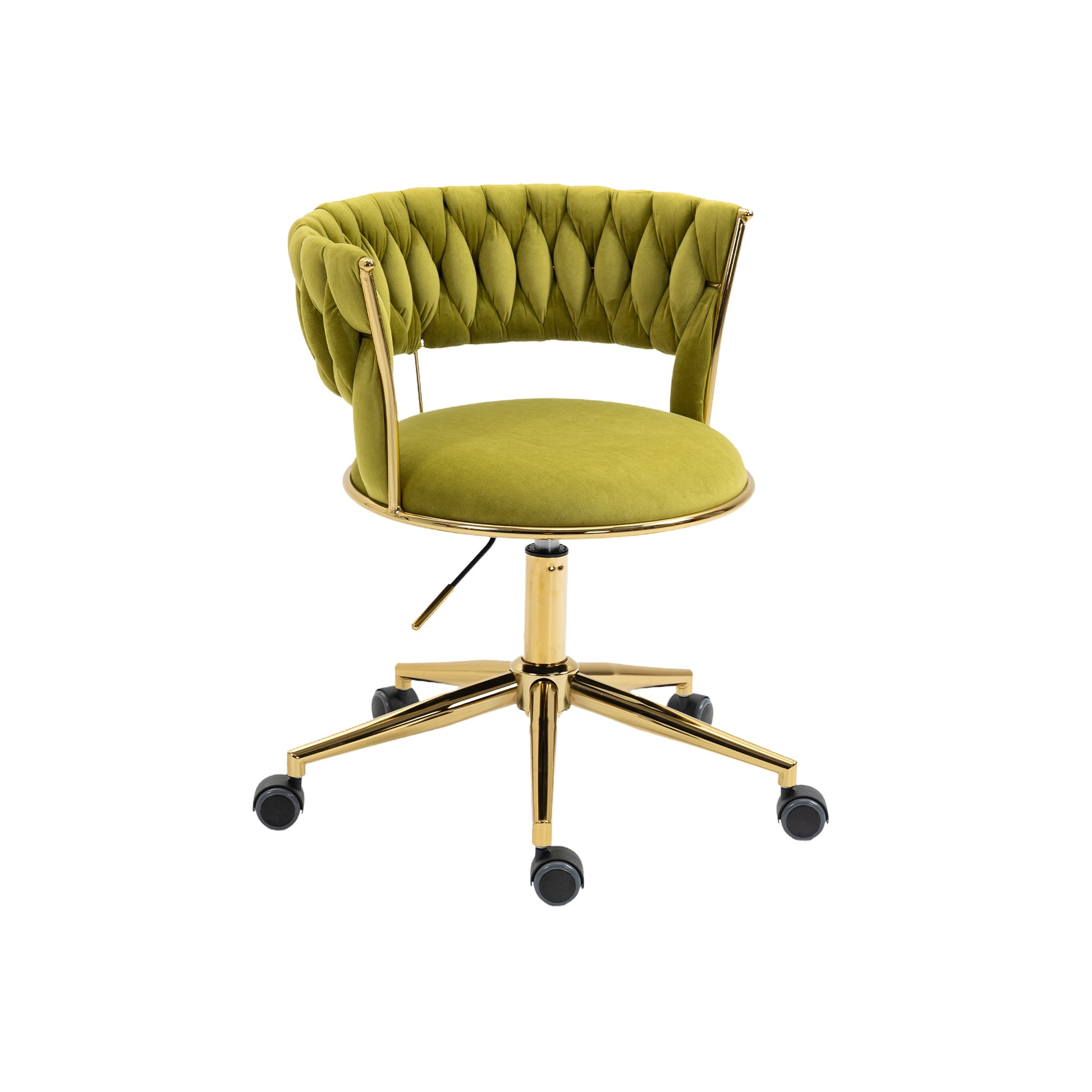 Coolmore Home Office Desk Chair, Vanity Chair, Modern Adjustable Home Computer Executive Chair Swivel Task Chair For Small Space, Living Room, Make Up, Studying Olive Polyester