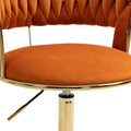 Coolmore Home Office Desk Chair, Vanity Chair, Modern Adjustable Home Computer Executive Chair Swivel Task Chair For Small Space, Living Room, Make Up, Studying Orange Polyester