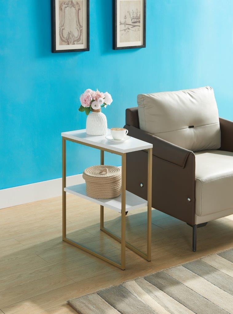 Id Usa 223153 White & Gold Gold White Particle Board