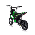 24V14Ah Kids Ride On 24V Electric Toy Motocross Motorcycle Dirt Bike Xxl Large,Speeds Up To 14.29Mph,Dual Suspension, Hand Operated Dual Brakes, Twist Grip Throttle, Authentic Motocross Bike Geometry Green Polypropylene